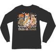 Trick Or Teach Groovy Teacher Halloween Floral Ghost Unisex Long Sleeve T-Shirt, trending gift Trick Or Teach Groovy Teacher Halloween Floral Ghost Unisex Long Sleeve T-Shirt, trending gift