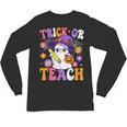 Trick Or Teach Teacher Ghost Teaching Fun Halloween Teacher Unisex Long Sleeve T-Shirt, trending gift Trick Or Teach Teacher Ghost Teaching Fun Halloween Teacher Unisex Long Sleeve T-Shirt, trending gift