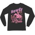 Vintage Howdy First Grade Cowgirl Teacher Western School Unisex Long Sleeve T-Shirt, trending gift