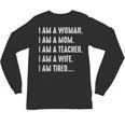 Woman Mom Teacher Wife TIRED T Shirt Cute Mom Teacher Shirts Unisex Long Sleeve T-Shirt, trending gift
