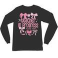Women Teacher In Progress Coquette Pink Bow Future Teacher Unisex Long Sleeve T-Shirt, trending gift