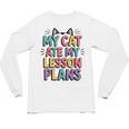 My Cat Ate My Lesson Plans Teacher Cat Humor Unisex Long Sleeve T-Shirt, trending gift My Cat Ate My Lesson Plans Teacher Cat Humor Unisex Long Sleeve T-Shirt, trending gift