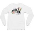 Cut Music Teacher Shirt With a Piano Keys Notes And Flowers Unisex Long Sleeve T-Shirt, trending gift Cut Music Teacher Shirt With a Piano Keys Notes And Flowers Unisex Long Sleeve T-Shirt, trending gift
