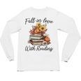Fall In Love With Reading Book Autumn Teachers Pumpkins Unisex Long Sleeve T-Shirt, trending gift