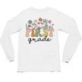 First Grade Teacher Wildflower Back To School Floral Outfits Unisex Long Sleeve T-Shirt, trending gift