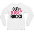 Our Flock Rocks Flamingo Mother's Day Teacher Unisex Long Sleeve T-Shirt, trending gift Our Flock Rocks Flamingo Mother's Day Teacher Unisex Long Sleeve T-Shirt, trending gift