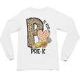 P Is For Pre K Teacher Leopard First Day Of School For Men Women Girls Kids Unisex Long Sleeve T-Shirt, trending gift