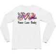Peace Love Books Librarian Teacher Life Book Library Tie Dye Unisex Long Sleeve T-Shirt, trending gift Peace Love Books Librarian Teacher Life Book Library Tie Dye Unisex Long Sleeve T-Shirt, trending gift