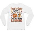 Retro Fall In Love With Learning Autumn Pumpkin Teacher Kids Unisex Long Sleeve T-Shirt, trending gift