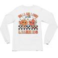 Retro Fall In Love With Learning Autumn Pumpkin Teacher Unisex Long Sleeve T-Shirt, trending gift