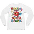 Retro Teaching Is My Superpower Apple Teacher Appreciation Unisex Long Sleeve T-Shirt, trending gift Retro Teaching Is My Superpower Apple Teacher Appreciation Unisex Long Sleeve T-Shirt, trending gift