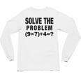Solve The Problem 9×74 Math Teacher Unisex Long Sleeve T-Shirt, trending gift Solve The Problem 9×74 Math Teacher Unisex Long Sleeve T-Shirt, trending gift