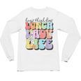 Soul Bleach Teacher Staff First Day Of School Last Hugs & High Fives Lunch Lady Vibes Blue Classic Fit Unisex Long Sleeve T-Shirt, trending gift Soul Bleach Teacher Staff First Day Of School Last Hugs & High Fives Lunch Lady Vibes Blue Classic Fit Unisex Long Sleeve T-Shirt, trending gift