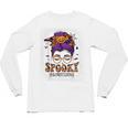 Spooky Paraprofessional Life Halloween Messy Bun Teacher For Men Women Unisex Long Sleeve T-Shirt, trending gift