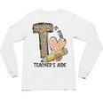 T Is For Teacher’s Aide Back To First Day Of School Leopard Men Women Girls Kids Unisex Long Sleeve T-Shirt, trending gift