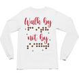 Visually Impaired Teacher Braille Bible Verse Walk By Faith Unisex Long Sleeve T-Shirt, trending gift Visually Impaired Teacher Braille Bible Verse Walk By Faith Unisex Long Sleeve T-Shirt, trending gift