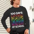 100 Days Of School Heart Love Teacher Or Student 100th Day Unisex Long Sleeve T-Shirt, gift for family, gift for coworker