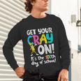 100th Day Of School Get Your Cray On Teacher Unisex Long Sleeve T-Shirt, gift for family, gift for coworker 100th Day Of School Get Your Cray On Teacher Unisex Long Sleeve T-Shirt, gift for family, gift for coworker