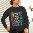 5th Grade Typography Team Fifth Grade Teacher Back To School Unisex Long Sleeve T-Shirt, gift for family, gift for coworker