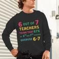 67 Teacher Middle School Teacher 6 7 Overuse 67 Unisex Long Sleeve T-Shirt, gift for family, gift for coworker