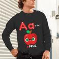 A Is For Apple Pre-K Kindergarten Teacher Student Unisex Long Sleeve T-Shirt, gift for family, gift for coworker A Is For Apple Pre-K Kindergarten Teacher Student Unisex Long Sleeve T-Shirt, gift for family, gift for coworker
