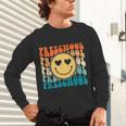 Back To School Groovy Smile Preschool Teachers Students Kids Unisex Long Sleeve T-Shirt, gift for family, gift for coworker Back To School Groovy Smile Preschool Teachers Students Kids Unisex Long Sleeve T-Shirt, gift for family, gift for coworker