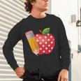 Back To School Pencil And Apple Teacher Student Unisex Long Sleeve T-Shirt, gift for family, gift for coworker Back To School Pencil And Apple Teacher Student Unisex Long Sleeve T-Shirt, gift for family, gift for coworker