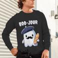 Boo Jour Ghost French Teacher Vintage Teacherlife Groovy Unisex Long Sleeve T-Shirt, gift for family, gift for coworker