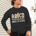 Boys Girls Teachers Rock Back To School ABCD Back In Class Unisex Long Sleeve T-Shirt, gift for family, gift for coworker