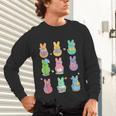 Bunny Reading Books Easter Day Librarian Teacher Book Unisex Long Sleeve T-Shirt, gift for family, gift for coworker