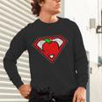 Cute Distressed Super Teacher Superhero Apple Shirt Unisex Long Sleeve T-Shirt, gift for family, gift for coworker