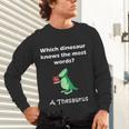 Dinosaur Thesaurus Grammar Joke Teacher Unisex Long Sleeve T-Shirt, gift for family, gift for coworker Dinosaur Thesaurus Grammar Joke Teacher Unisex Long Sleeve T-Shirt, gift for family, gift for coworker