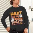 What Are We Doing Today Halloween PE Spooky Teacher Unisex Long Sleeve T-Shirt, gift for family, gift for coworker What Are We Doing Today Halloween PE Spooky Teacher Unisex Long Sleeve T-Shirt, gift for family, gift for coworker
