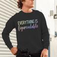 Everything Is Figureoutable Teacher Motivational - -Adults Small Short Sleeve Crew Collar Modern Fun Vacation Cotton Polyester Machine Wash Unisex Long Sleeve T-Shirt, gift for family, gift for coworker
