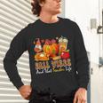 Fall Vibes Costume Teacher Thanksgiving Leopard Gnome Unisex Long Sleeve T-Shirt, gift for family, gift for coworker