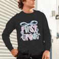 First Grade Coquette Bow Girls Teacher Team 1st Grade Squad Unisex Long Sleeve T-Shirt, gift for family, gift for coworker