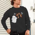 Halloween Music Note Ghost Teacher Fall Musical Instrument Unisex Long Sleeve T-Shirt, gift for family, gift for coworker