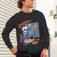 Halloween Skeleton Geography Teacher Pumpkin Bats Classroom Unisex Long Sleeve T-Shirt, gift for family, gift for coworker Halloween Skeleton Geography Teacher Pumpkin Bats Classroom Unisex Long Sleeve T-Shirt, gift for family, gift for coworker