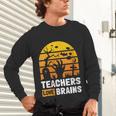 Halloween Teachers Science Math Teachers Love Brains Unisex Long Sleeve T-Shirt, gift for family, gift for coworker