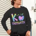 K Is For Kindergarten Teacher Tie Dye Back To School Kinder Unisex Long Sleeve T-Shirt, gift for family, gift for coworker