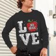 LOVE Apple 3rd Grade Teacher Student School Unisex Long Sleeve T-Shirt, gift for family, gift for coworker LOVE Apple 3rd Grade Teacher Student School Unisex Long Sleeve T-Shirt, gift for family, gift for coworker