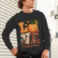 Love Kindergarten Teacher Turkey Thanksgiving Autumn Fall Unisex Long Sleeve T-Shirt, gift for family, gift for coworker