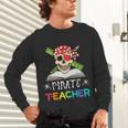 Pirate Teacher Halloween Skull Adult Unisex Long Sleeve T-Shirt, gift for family, gift for coworker