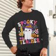 Spooky Teacher Ghost Pencil Teach Halloween Teacher Unisex Long Sleeve T-Shirt, gift for family, gift for coworker