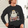 Spooky Teacher Groovy Retro Ghost Teacher Halloween 2023 For Men Women Kids Unisex Long Sleeve T-Shirt, gift for family, gift for coworker