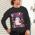 Spooky Teacher Halloween Cute Halloween Teacher Ghost Unisex Long Sleeve T-Shirt, gift for family, gift for coworker