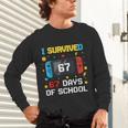 I Survived 67 Days Of School 67 Teacher Squad Matching Unisex Long Sleeve T-Shirt, gift for family, gift for coworker I Survived 67 Days Of School 67 Teacher Squad Matching Unisex Long Sleeve T-Shirt, gift for family, gift for coworker