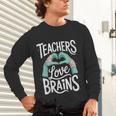 Teacher Halloween Shirt Women Men Teachers Love Brains Unisex Long Sleeve T-Shirt, gift for family, gift for coworker Teacher Halloween Shirt Women Men Teachers Love Brains Unisex Long Sleeve T-Shirt, gift for family, gift for coworker