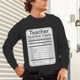 Teacher Nutrition Facts Teachers Nutritional Fact Unisex Long Sleeve T-Shirt, gift for family, gift for coworker
