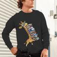 Teacher Shirt Giraffe Holding Books Bookworm Librarian Unisex Long Sleeve T-Shirt, gift for family, gift for coworker Teacher Shirt Giraffe Holding Books Bookworm Librarian Unisex Long Sleeve T-Shirt, gift for family, gift for coworker
